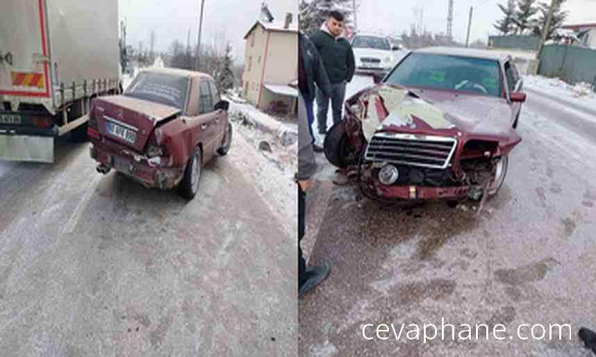 Tokat'ta Kamyonete Çarpan Mercedes'in Sürücüsü Yaralandı: Kaza Detayları