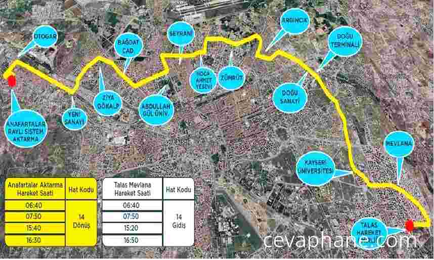 Kayseri'de 14 Numaralı Çevresel Hat ile Toplu Ulaşım Ağında Genişleme