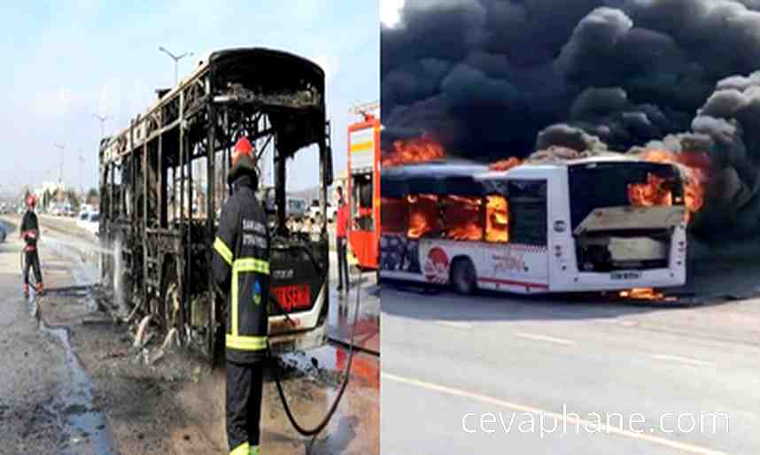 Sakarya'da Korku Dolu Anlar: Belediye Otobüsü Alevlere Teslim Oldu