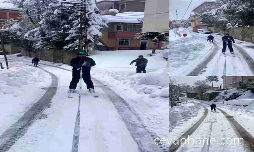 Trabzon'da Pikapla Kayak Keyfi: Karın Tadını Çıkaran Adam