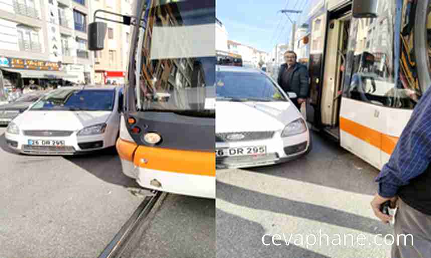 Eskişehir'de Tramvay Seferleri Kaza Nedeniyle Aksadı