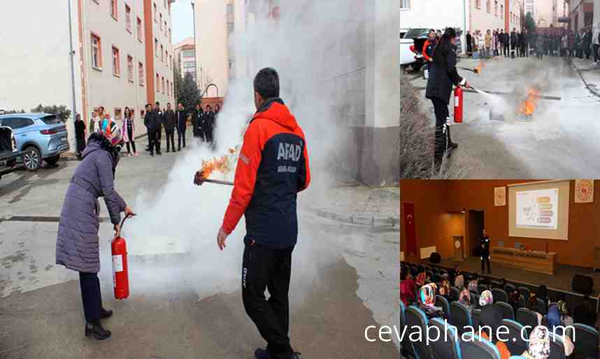 Erzincan Öğrenci Yurdu'nda Afet ve Yangın Farkındalık Eğitimi