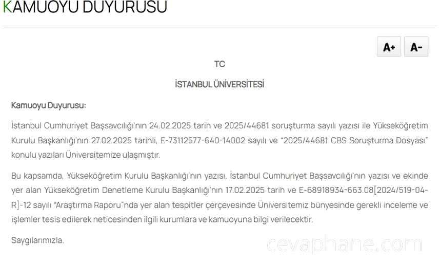 İstanbul Üniversitesi'nden İmamoğlu'nun Diploma İddiasına Yanıt: İnceleme Başlatıldı