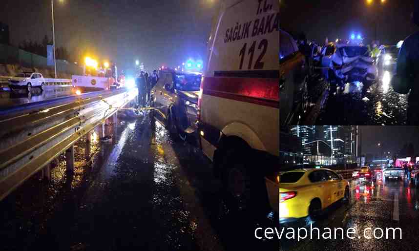 Ataşehir'de Zincirleme Kaza: 1 Ölü, 2 Yaralı - TEM Çamlıca Bağlantı Yolunda Trafik Durdu