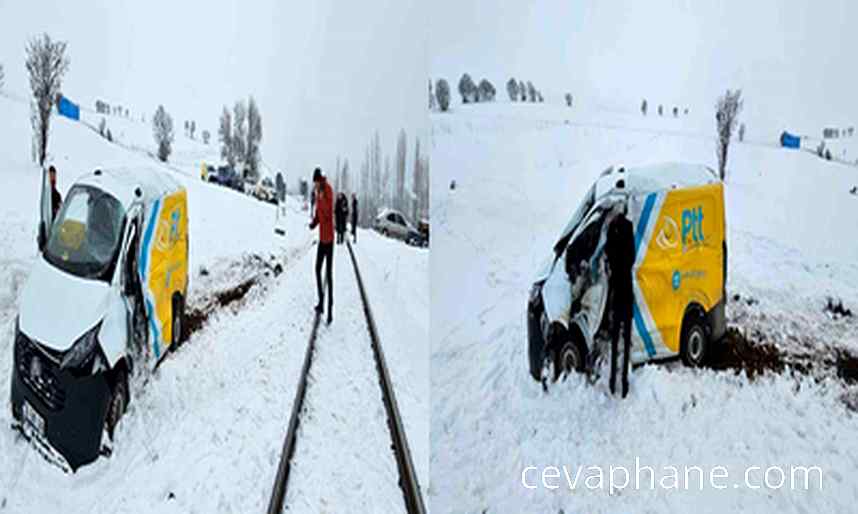 Tokat'ta PTT Aracına Tren Çarptı: Sürücü Yaralandı