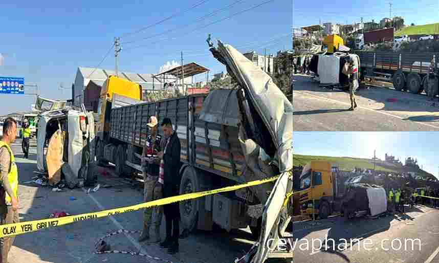 Hatay'da Feci Kaza: Yolcu Servisi Tıra Çarptı, 6 Ölü, 8 Yaralı