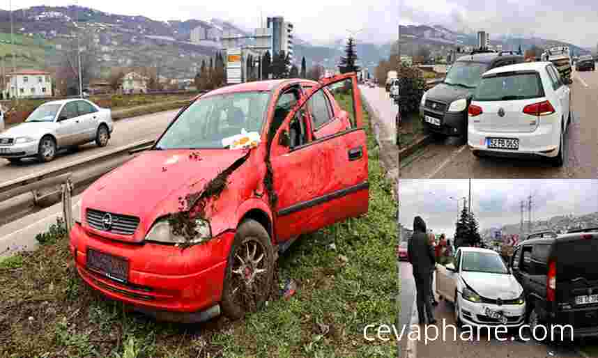 Samsun'da Zincirleme Kaza: 11 Araç Hasar Gördü, Trafik Durdu