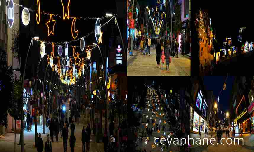 Çark Caddesi Ramazan Ayına Özel Işıklandırmalarla Büyülendi